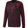 adidas Mens FEF Spain Presentation Warm Top Black/Collegiate Burgundy
