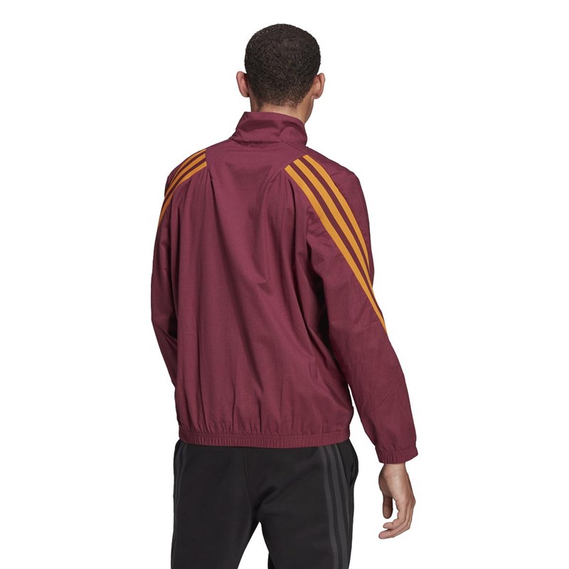 adidas Mens Future Icons Woven Track Top Victory Crimson