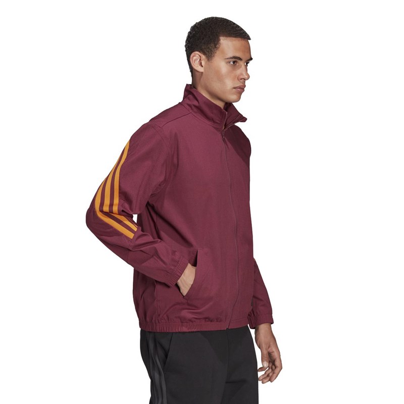 adidas Mens Future Icons Woven Track Top Victory Crimson