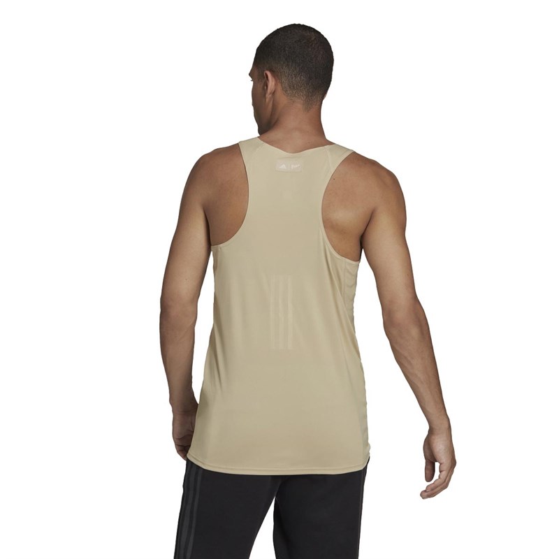 adidas Mens For The Oceans Primeblue Tank Savannah