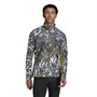 adidas Mens Fast Aop Supernova Primeblue Running Jacket Grey Six/Focus Olive/White
