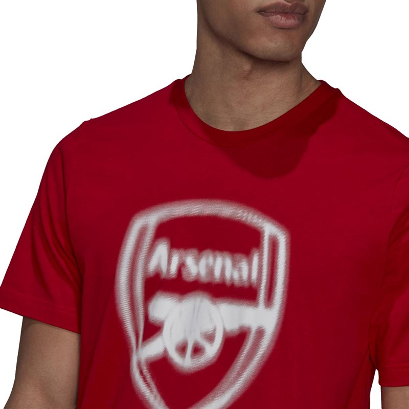 adidas Mens AFC Arsenal Graphic T-Shirt Scarlet