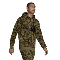 adidas Mens Future Icons Camo Hoodie Multi/Focus Olive