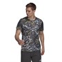 adidas Mens Fast AOP Supernova Primeblue Running Top Grey Six/Focus Olive