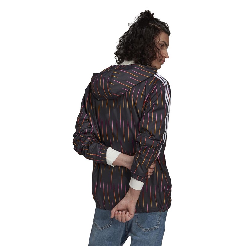 adidas Mens JFC Juventus Windbreaker Jacket Black/White