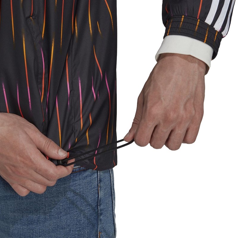 adidas Mens JFC Juventus Windbreaker Jacket Black/White