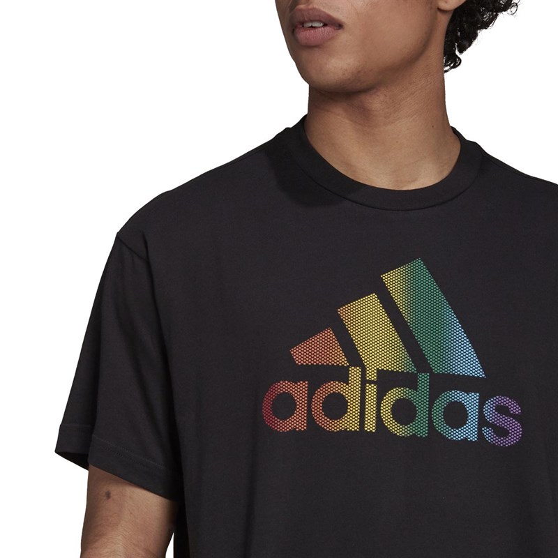 adidas Pride Badge Of Sport Graphic T-Shirt Black/Multi