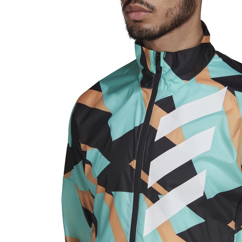 adidas Męskie Agravic Parley Wind.Rdy Trail Windbreaker Kurtki Sportowe Wielobarwny