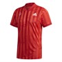 adidas Mens Freelift Engineered Tennis Polo Scarlet/White