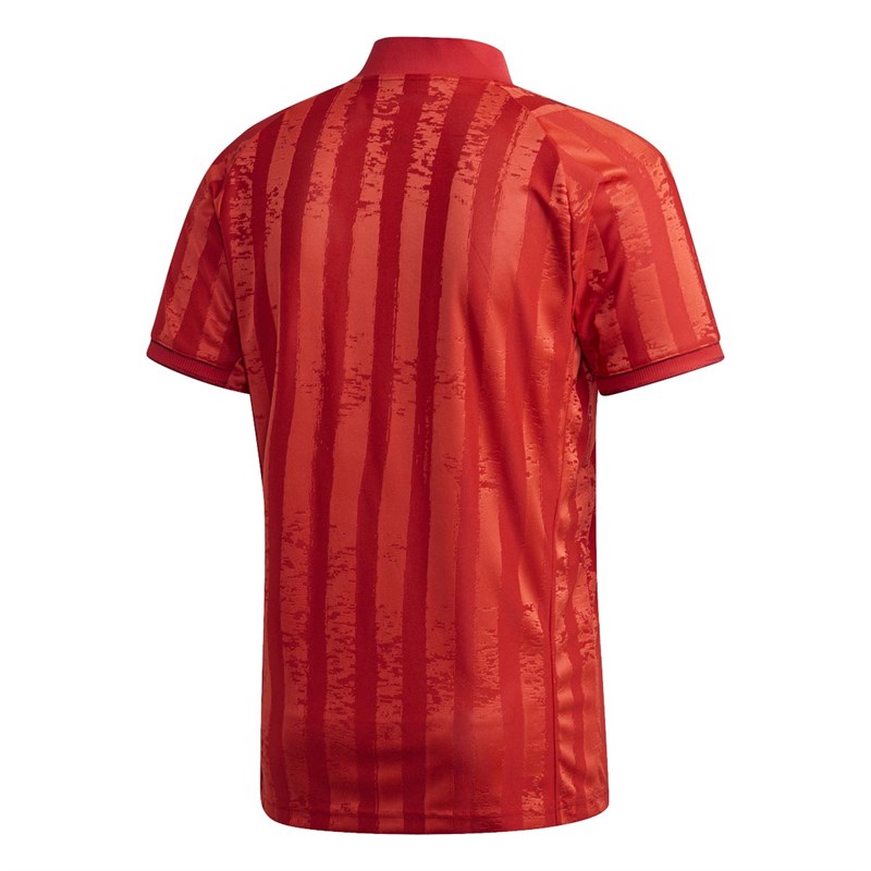 adidas Mens Freelift Engineered Tennis Polo Scarlet/White