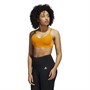 adidas Womens All Me 3-Stripes Light Support Sports Bra Focus Orange/Halo Blue
