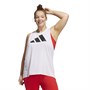 adidas Womens 3-Bar Logo Aeroready Tank White/Black
