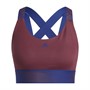 adidas Womens Believe This Adilife Medium Support Sports Bra Victory Crimson/Victory Blue