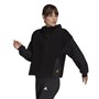 adidas Womens Essentials Beat The Cold Sherpa Hoodie Black/Gold Metallic