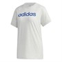 adidas Womens Essentials Linear Logo T-Shirt Orbit Grey/Royal Blue