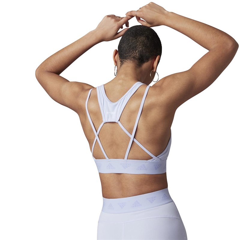 adidas Damskie Hyperglam Light Support Sports Staniki Sportowe Biały