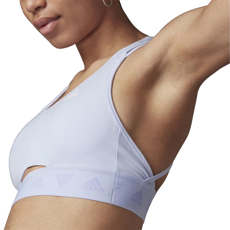 adidas Damskie Hyperglam Light Support Sports Staniki Sportowe Biały