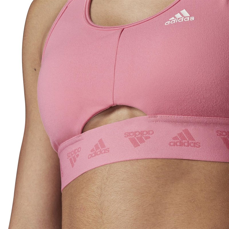 Buy Adidas Womens Hyperglam Light Support Sports Bra Rose Tone