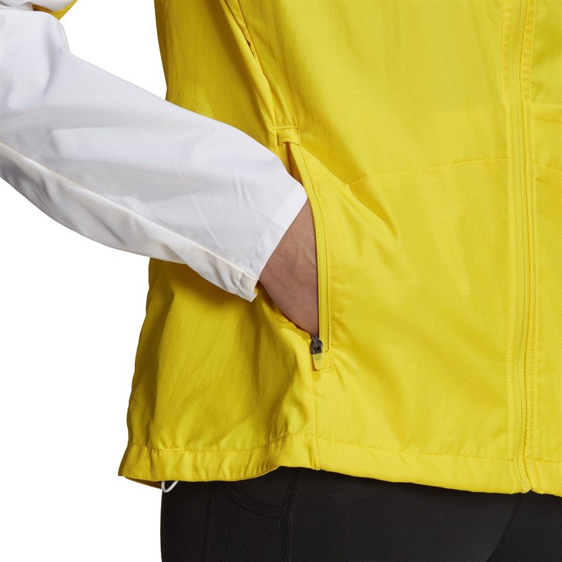 adidas Womens Marathon Primegreen Running Jacket Yellow