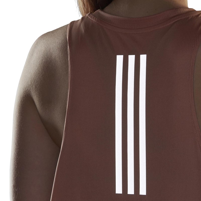 adidas Womens Own The Run Aeroready Primegreen Running Tank Ambient Blush