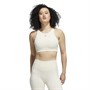 adidas Damskie Medium Support Yoga Sports Staniki Sportowe Biały
