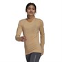 adidas Womens Primeknit Mid-Layer Running Sweatshirt Ambient Blush Melange/Pulse Yellow