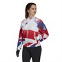 adidas Womens Team GB Podium Jacket White/Vivid Red/Royal Blue