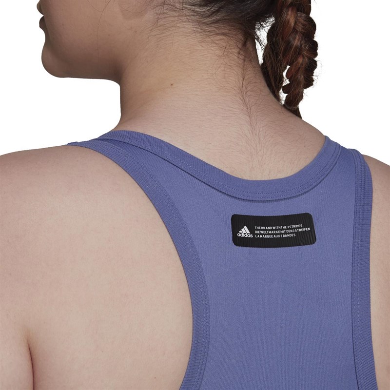 adidas Dames Studio Light Support Sports Sportbeha Blauw