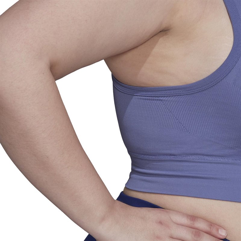 adidas Dames Studio Light Support Sports Sportbeha Blauw