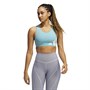 adidas Womens Ultra Alpha 3-Bar High Support Sports Bra Minton/White