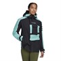adidas Womens Terrex Xploric Rain.Rdy 3-Layer Waterproof Rain Jacket Black/Acid Mint