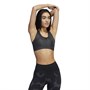 adidas Womens X Marimekko Believe This Medium Support Sports Bra Carbon/Black