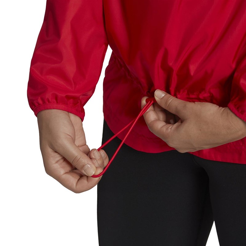 adidas Damen Woven Windbreaker Sport Jacken Rot