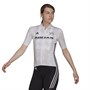 adidas Womens The Aeroready Primeblue Tight Cycling Jersey White/Grey Two/Black