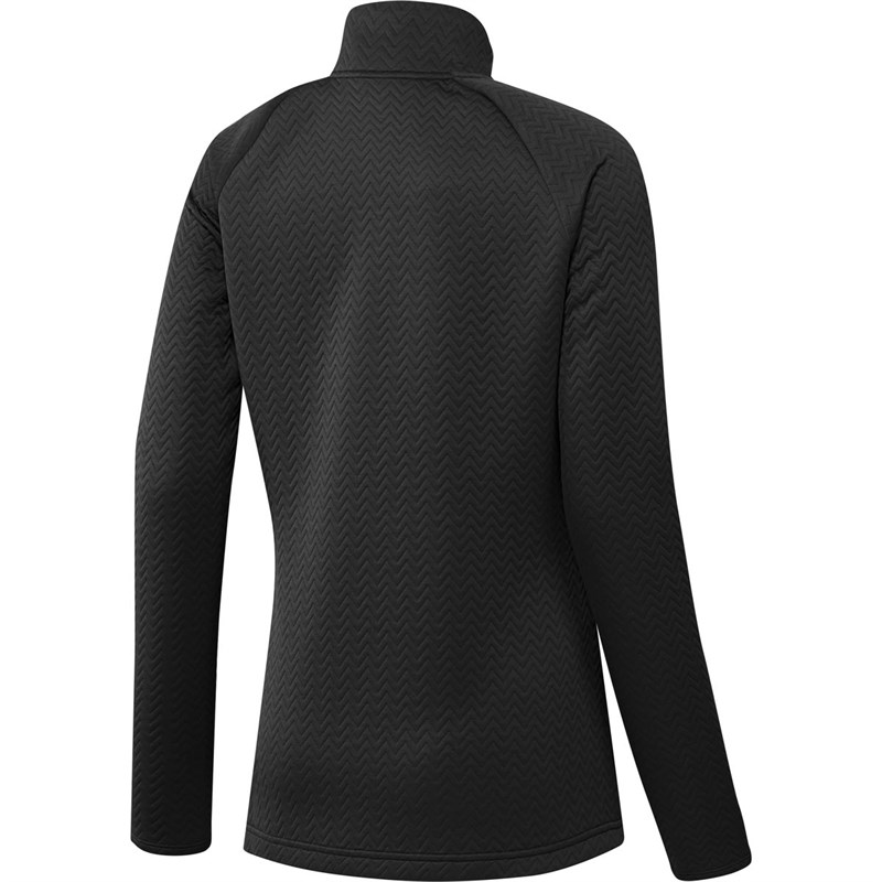 adidas Womens Textured Layer Full Zip Golf Jacket Black