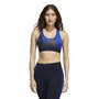 adidas Womens X Marimekko Believe This Medium Support Sports Bra Bold Blue/Legend Ink