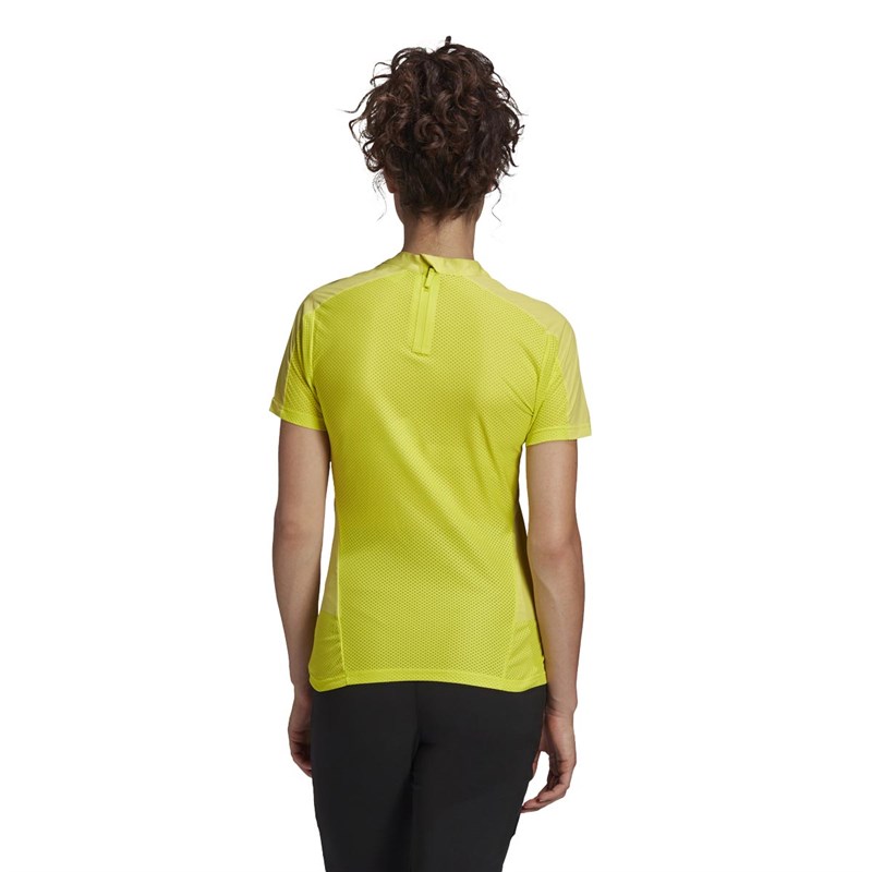 adidas Womens Zupahike Aeroready Hiking T-Shirt Acid Yellow