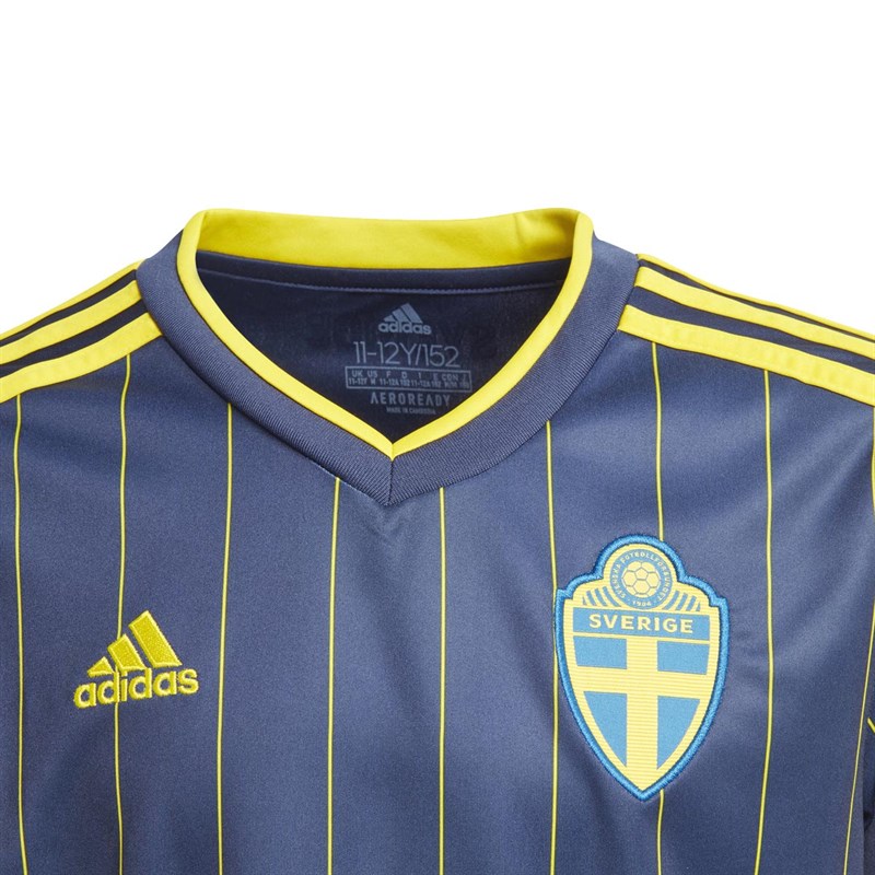 adidas Maillot de Foot SVFF Sweden Away Enfants Bleu