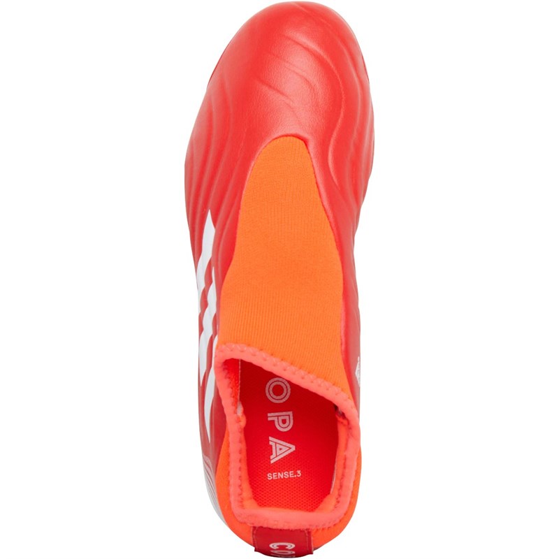 adidas Childrens Copa Sense.3 Laceless FG Firm Ground Football Boots Red/Footwear White/Solar Red