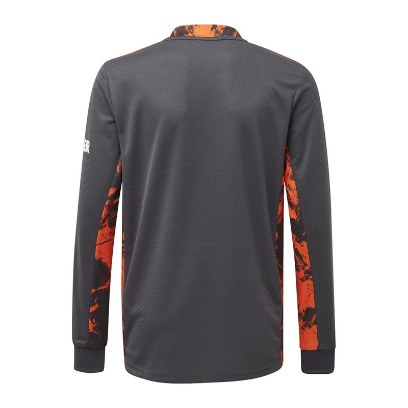 adidas Junior MUFC Manchester United Home Goalkeeper Jersey Carbon/Orange