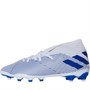 adidas Junior Nemeziz 19.3 MG Multi Ground Football Boots Footwear White/Royal Blue/Royal Blue