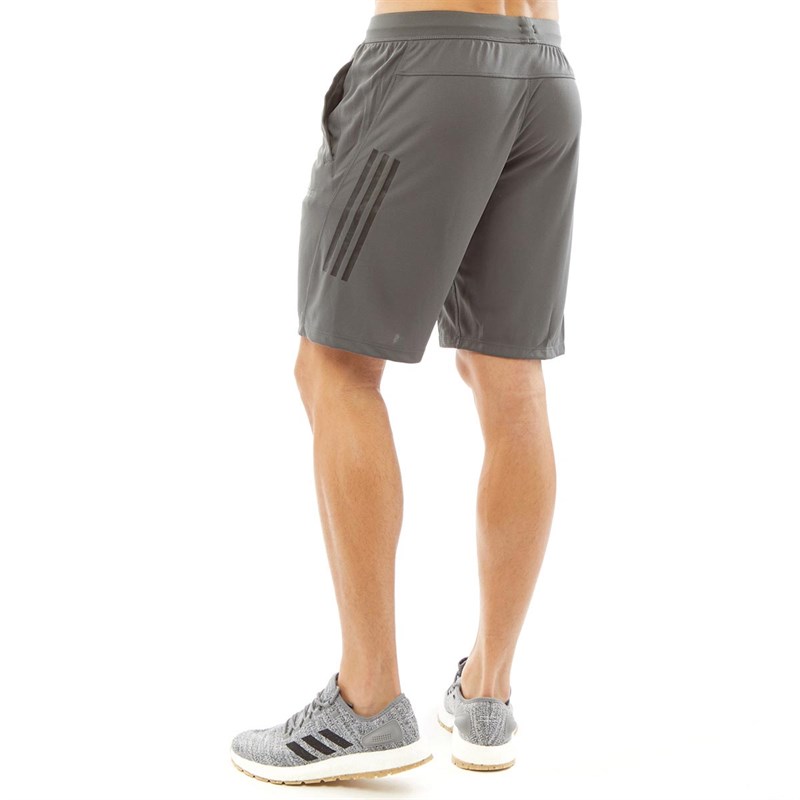Buy adidas Mens 3-Stripes Aeroready 9 Inch Shorts Grey Six
