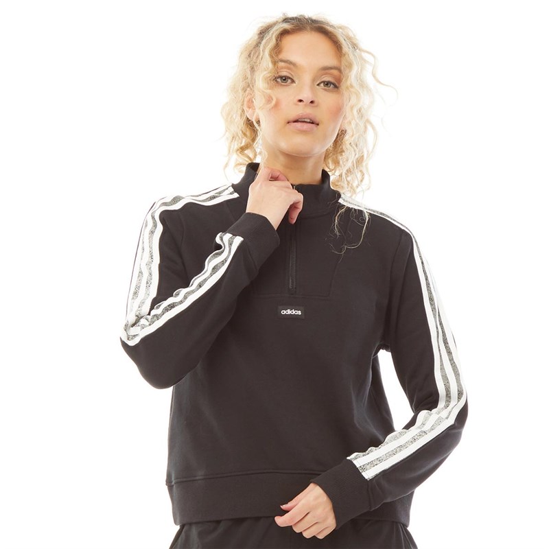 adidas women's half zip sweatshirt