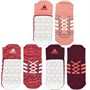 adidas Infant Girls Three Pack Graphic Socks Semi Coral/Active Maroon/Grey Two