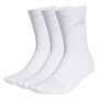 adidas Three Pack Cushioned Crew Socks White/Light Solid Grey