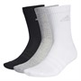 adidas Three Pack Cushioned Crew Socks Medium Grey Heather/White/Black