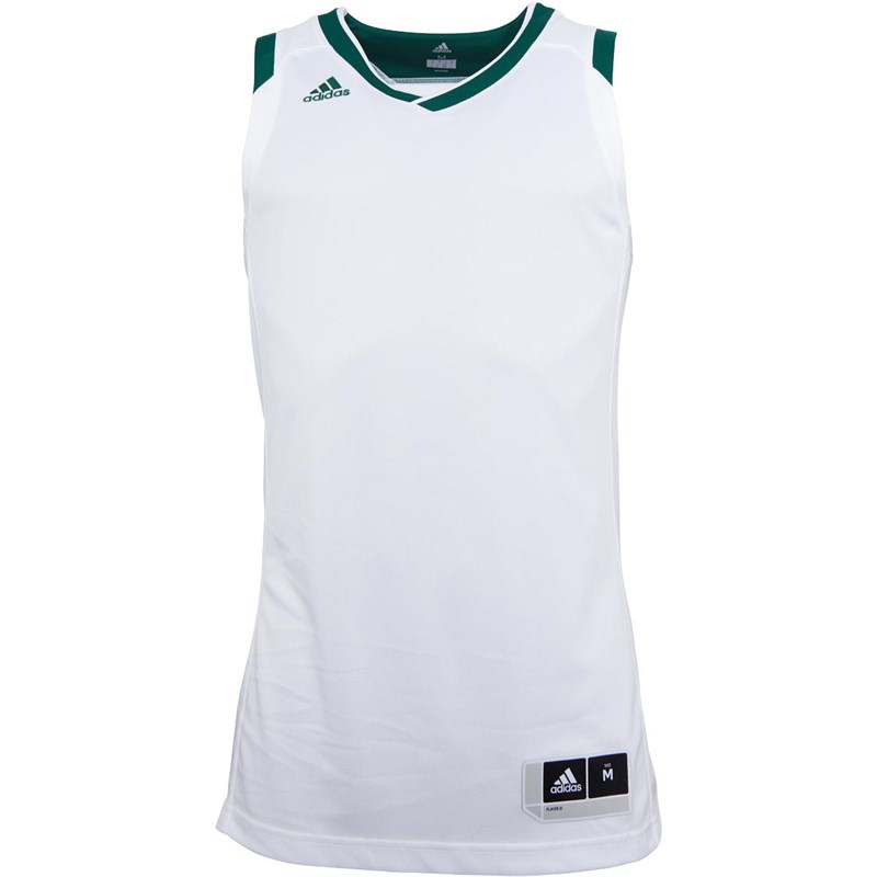 Buy adidas Mens Crazy Explosive Basketball Jersey White/Dark Green
