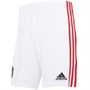 adidas Mens MUFC Manchester United Home Shorts White