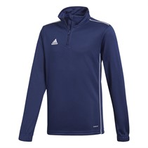 adidas Junior Core 18 Training 1/4 Zip Top Dark Blue/White