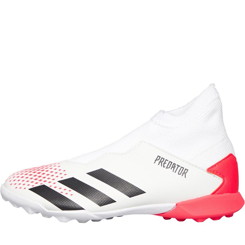 Buy adidas Junior Predator 20.3 Laceless TF Astro Turf Football Boots  Footwear White/Core Black/Pop